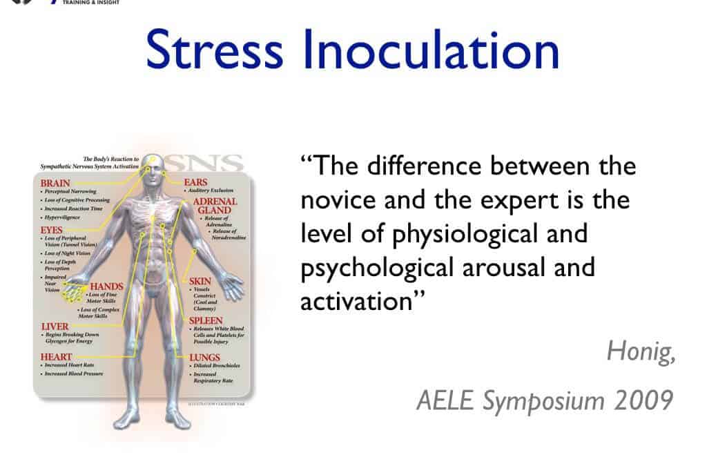 Stress inoculation in PMVA training courses
